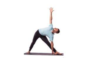 Triangle pose (trikonasana)